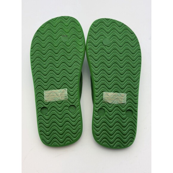 Polo Ralph Lauren Flip Flops Green Pink Pony Logo Thong Sandals Size 5 NWOT main image 4
